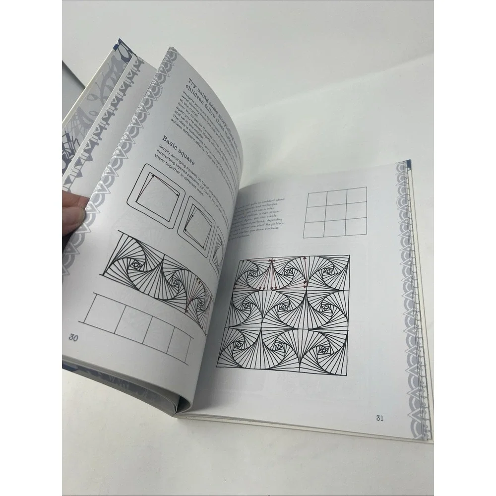 Zendoodle Meditative Drawing Susanne Schaadt Full Size Tracings Zentangle NEW